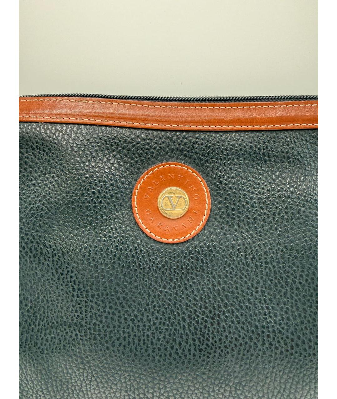 VALENTINO Черная кожаная барсетка, фото 3