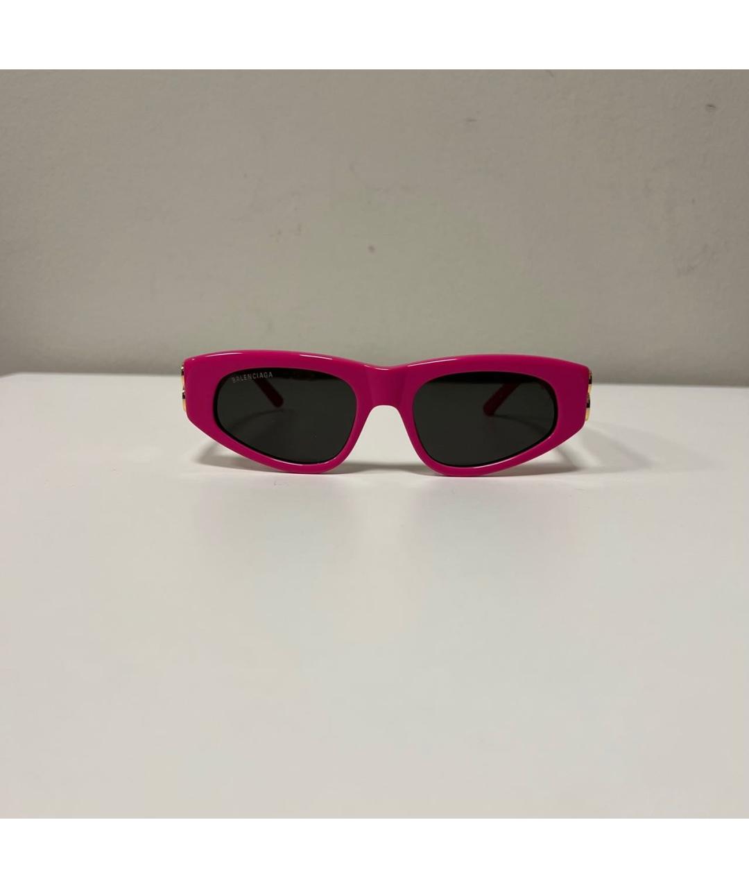 BALENCIAGA Фуксия пластиковые солнцезащитные очки, фото 3