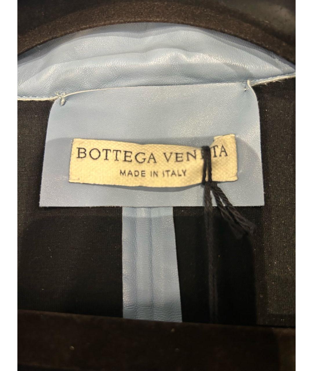 BOTTEGA VENETA Голубая кожаная куртка, фото 3