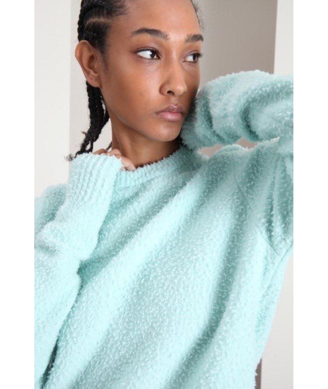 SPORTMAX Голубой шерстяной джемпер / свитер, фото 2