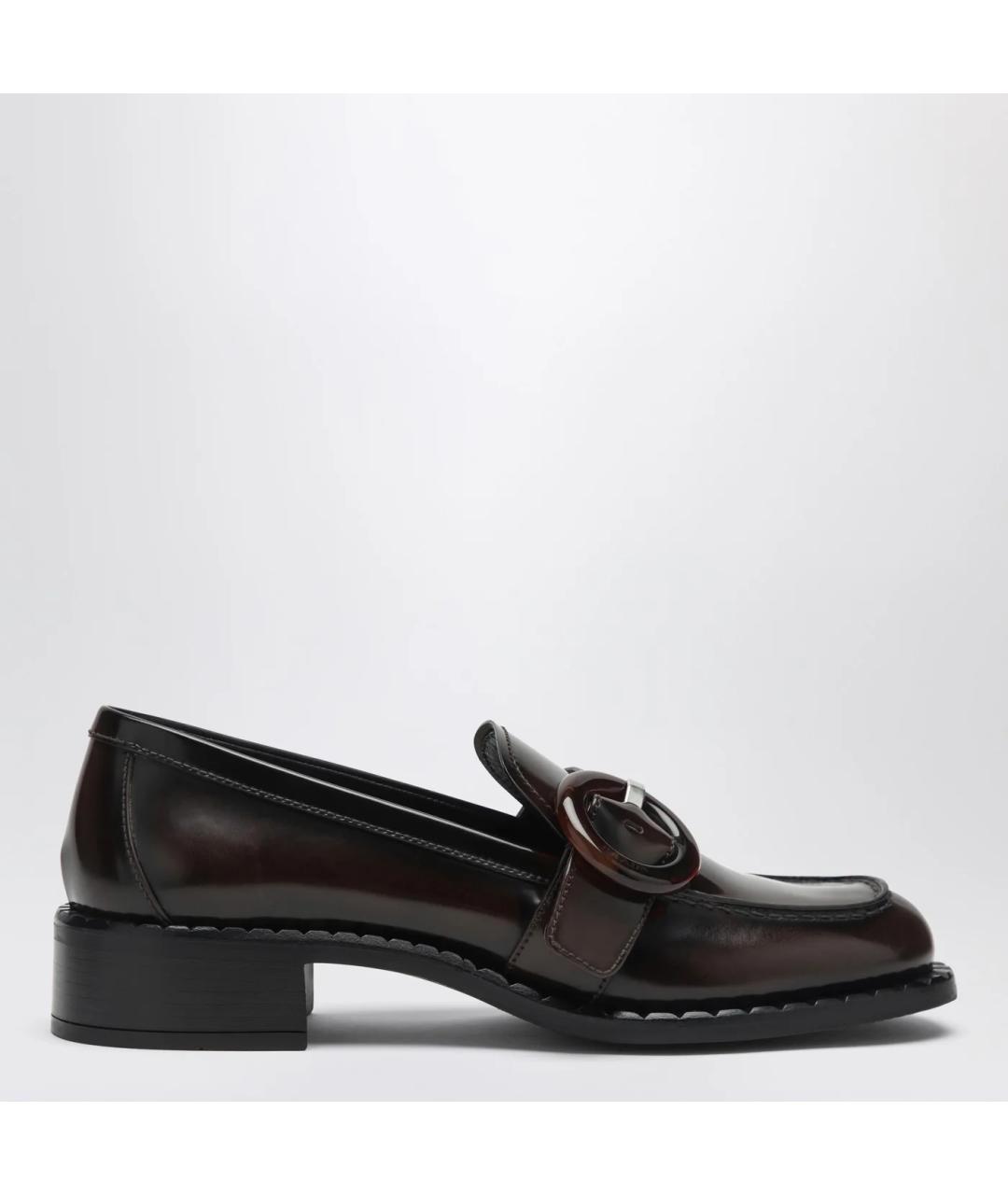 PRADA Коричневые кожаные лоферы, фото 3