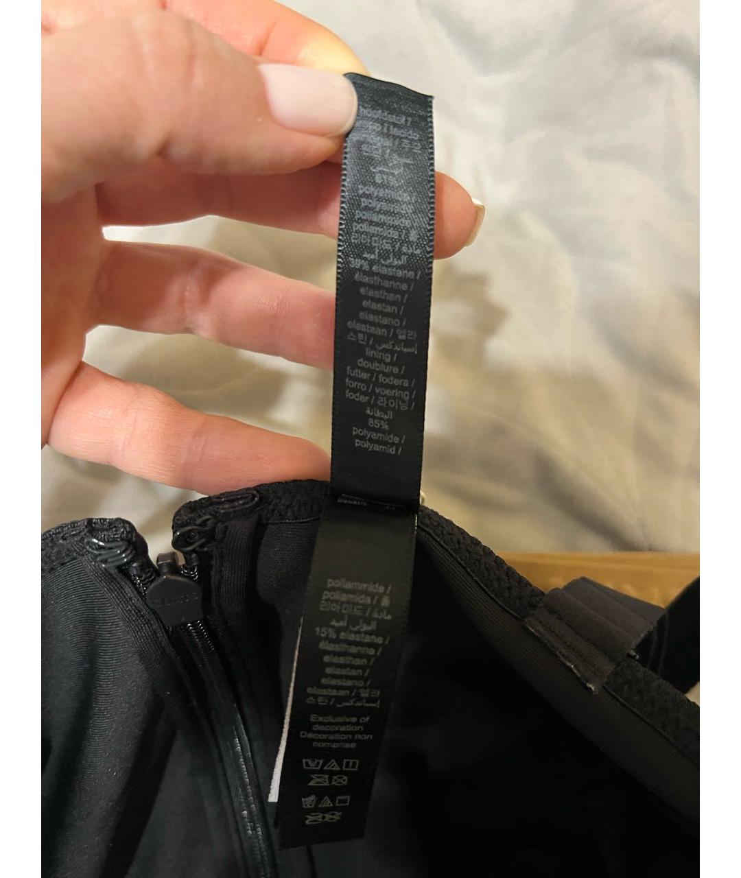 SKIMS Черное полиамидовое коктейльное платье, фото 5