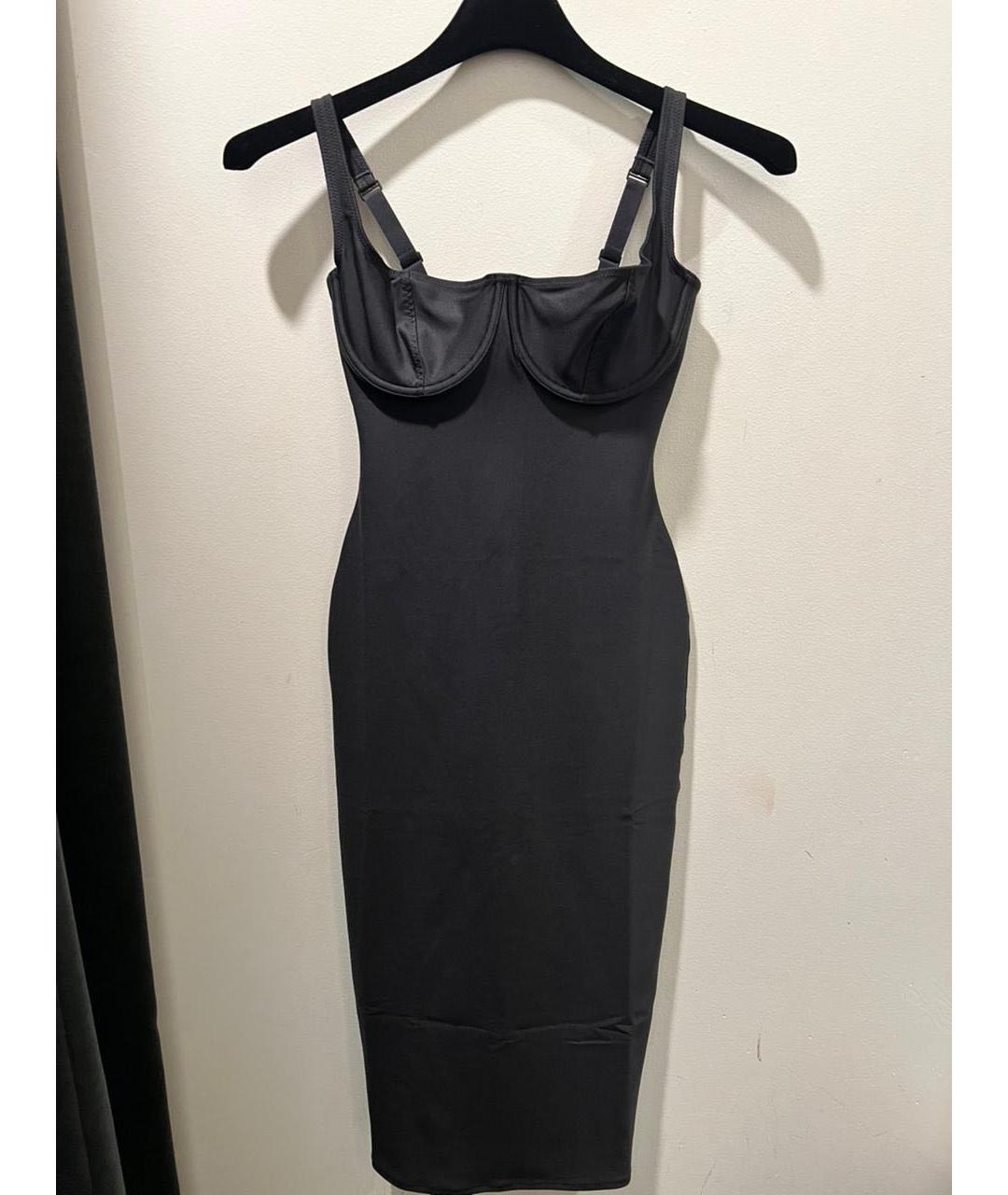 SKIMS Черное полиамидовое коктейльное платье, фото 8