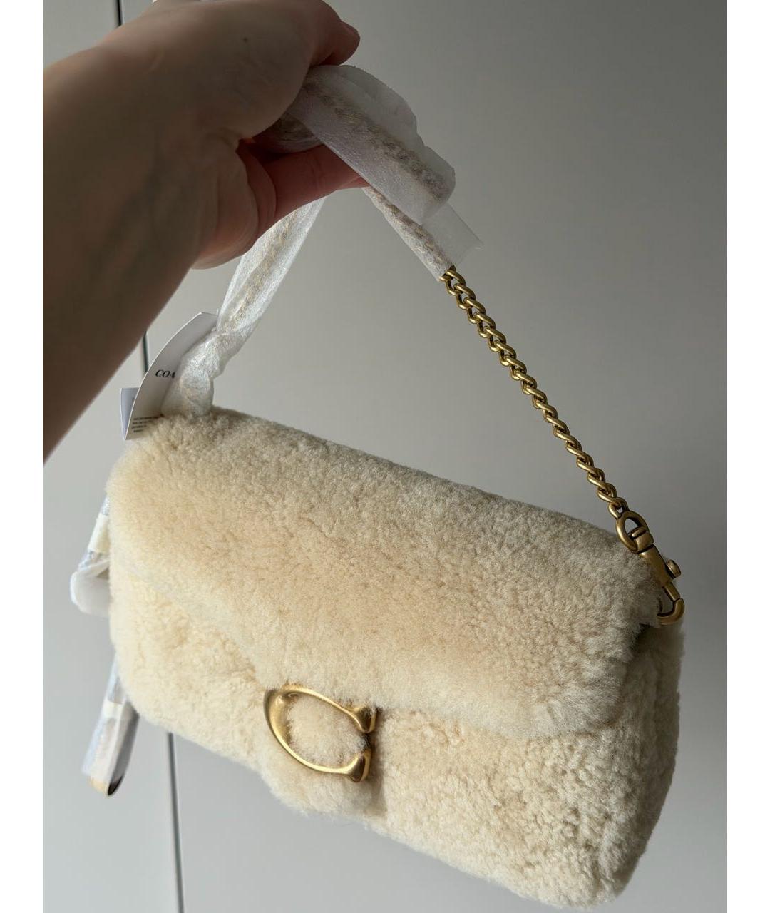 COACH Бежевая сумка через плечо, фото 5