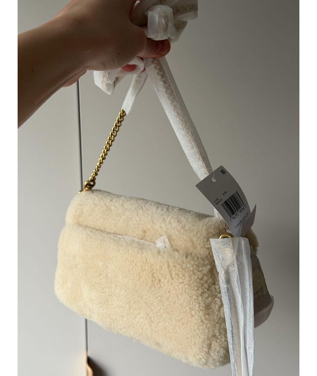 COACH Бежевая сумка через плечо, фото 4