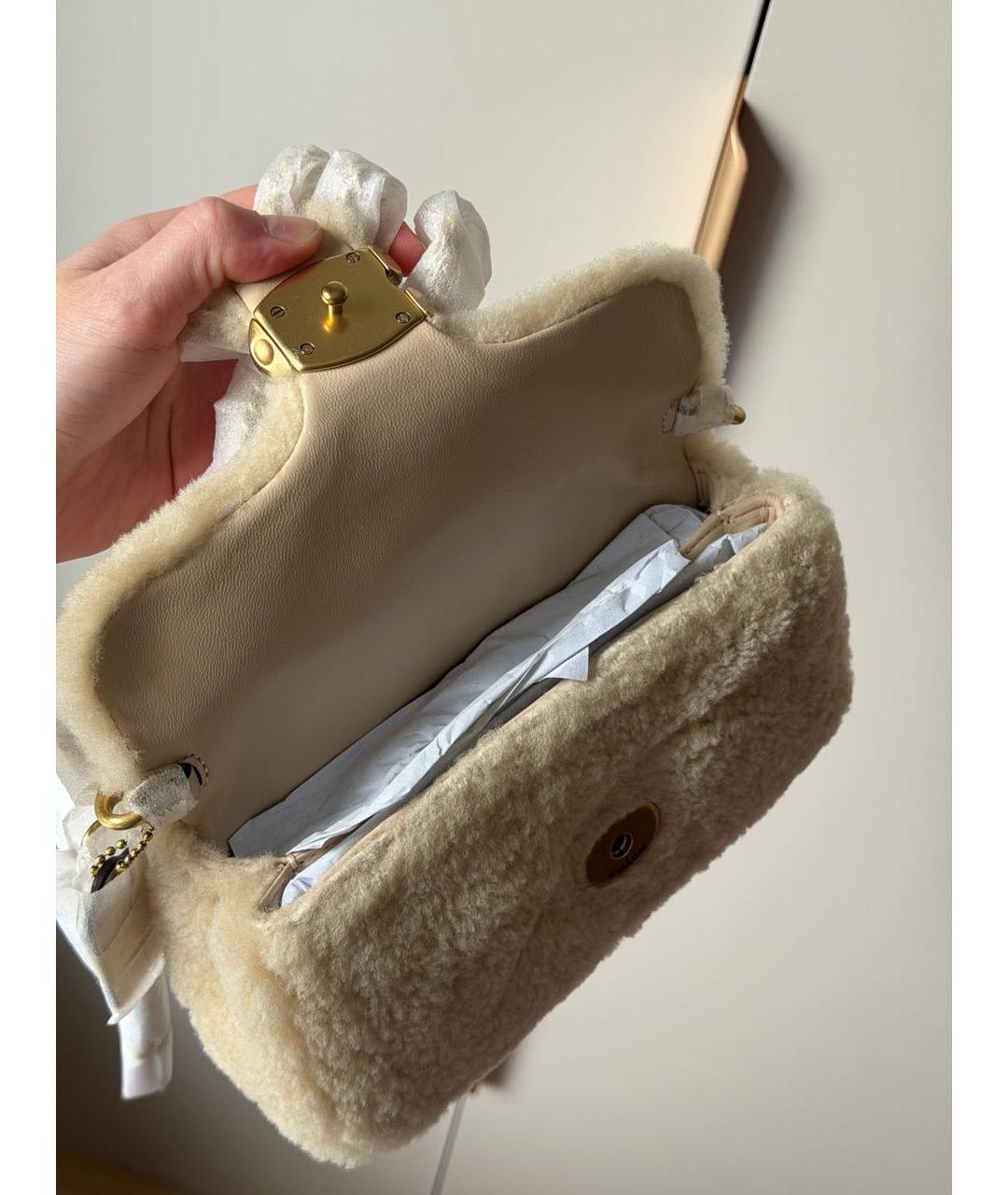 COACH Бежевая сумка через плечо, фото 3