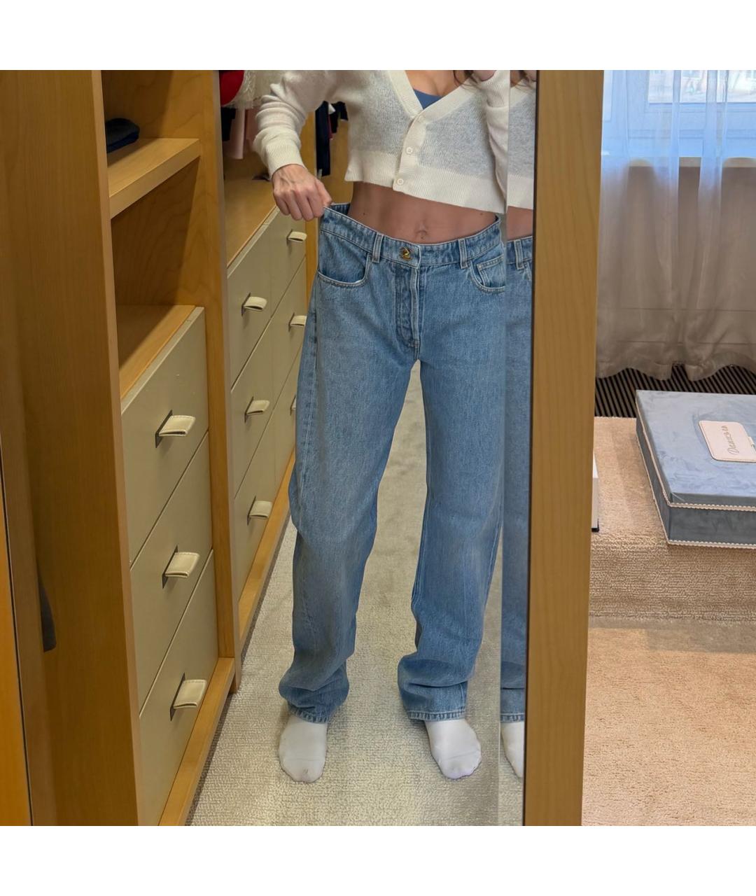 CHANEL Голубые прямые джинсы, фото 3