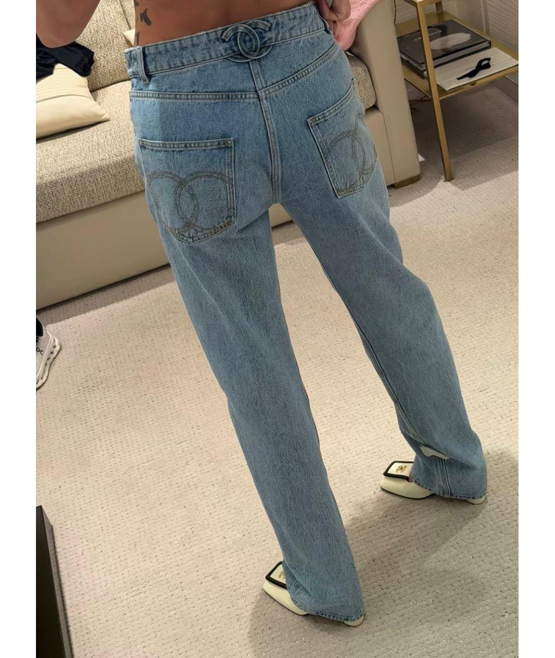 CHANEL Голубые прямые джинсы, фото 2