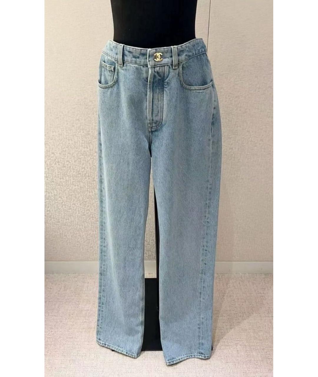 CHANEL Голубые прямые джинсы, фото 5
