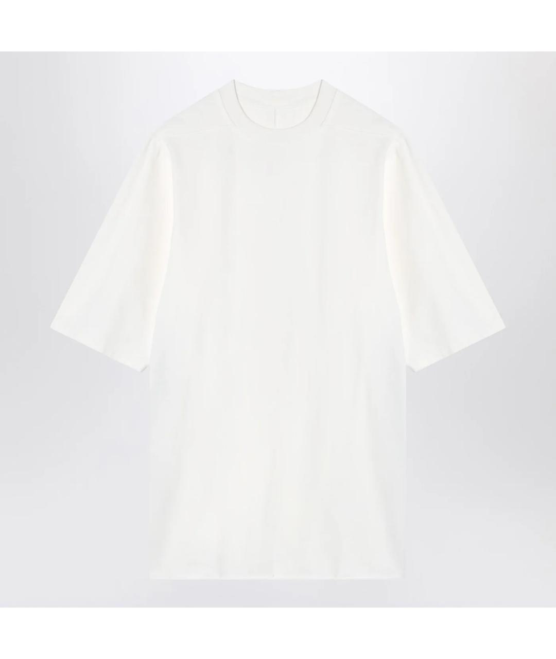 RICK OWENS DRKSHDW Белая хлопковая футболка, фото 3