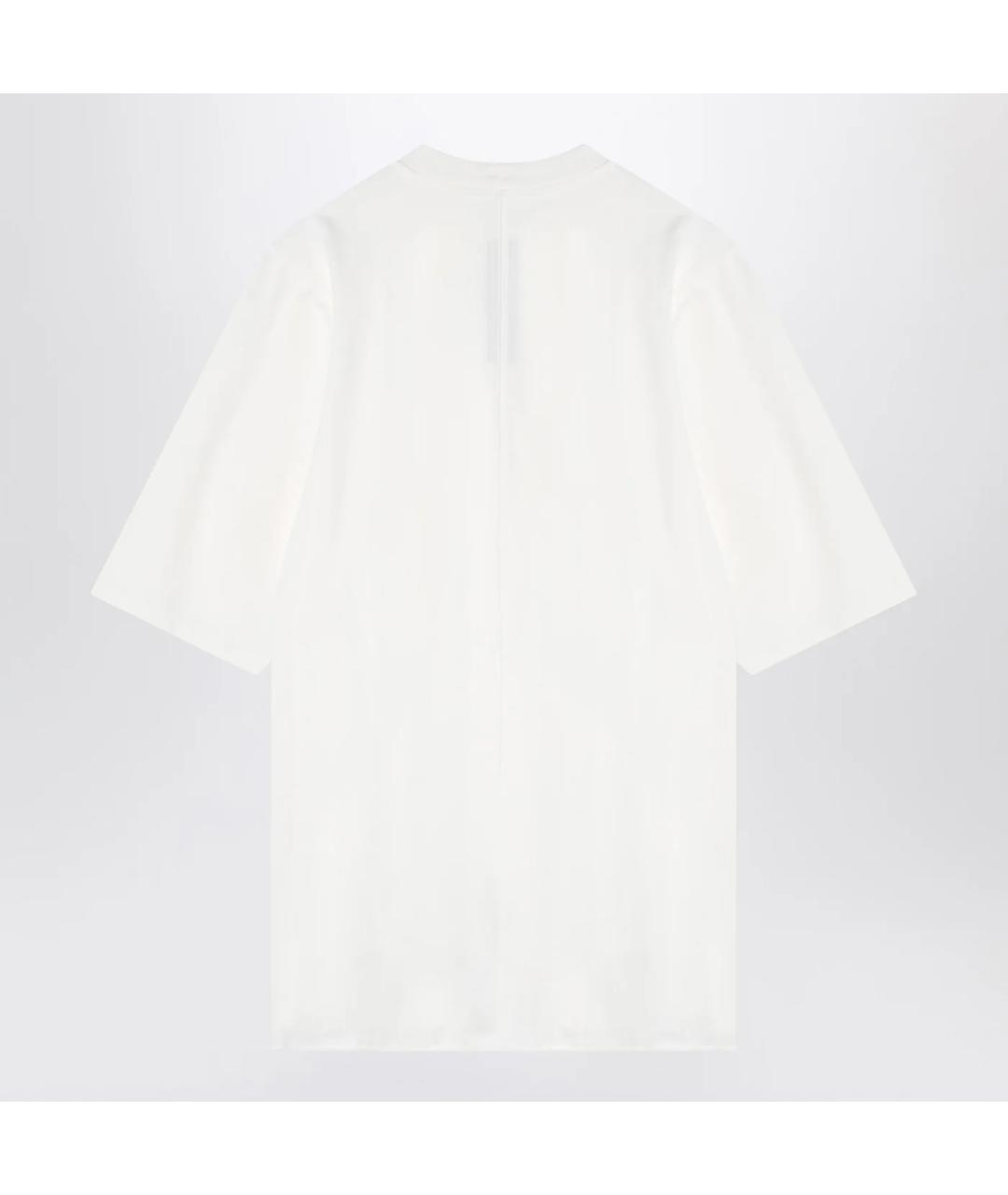 RICK OWENS DRKSHDW Белая хлопковая футболка, фото 2