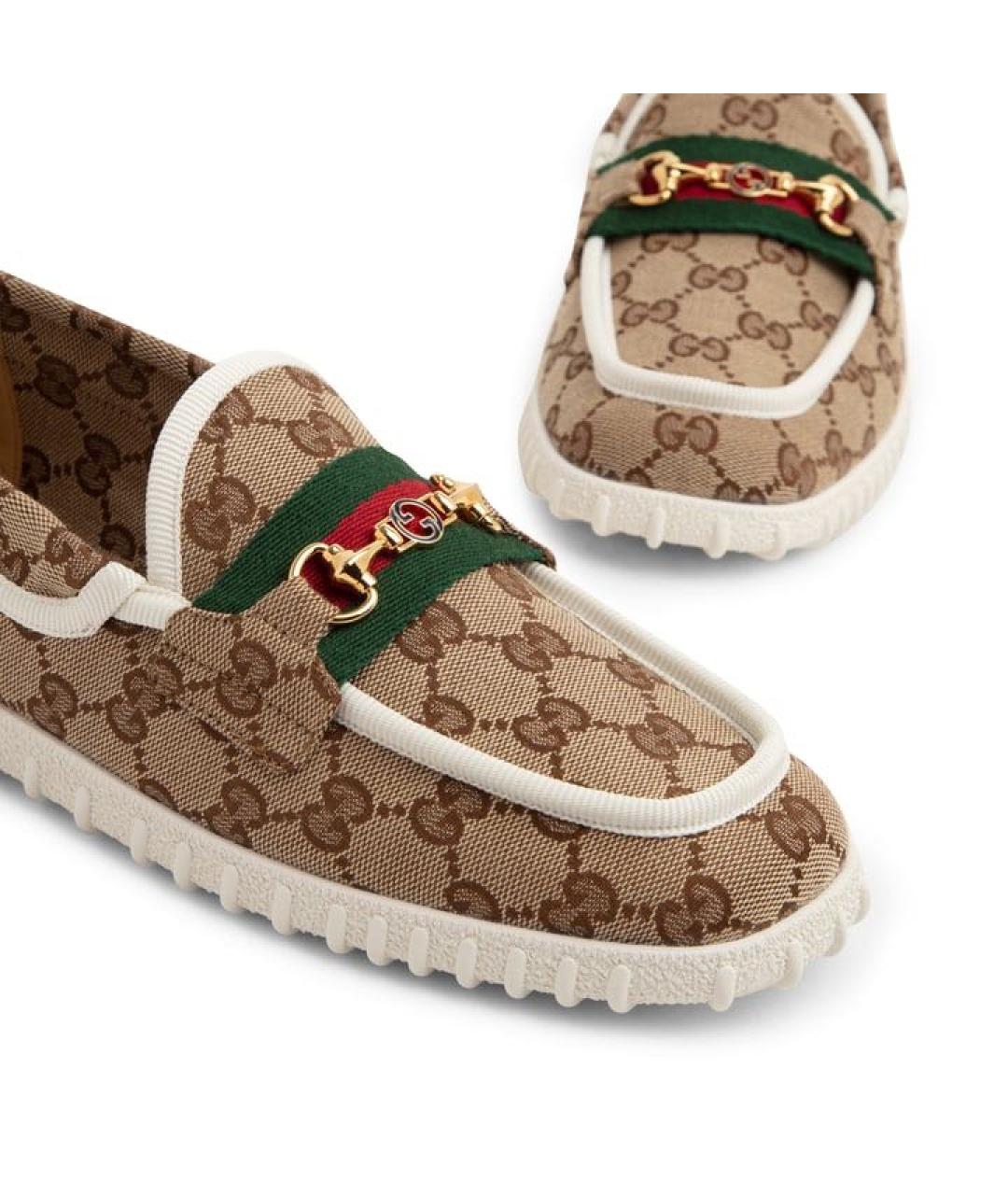 GUCCI Бежевые мокасины, фото 2