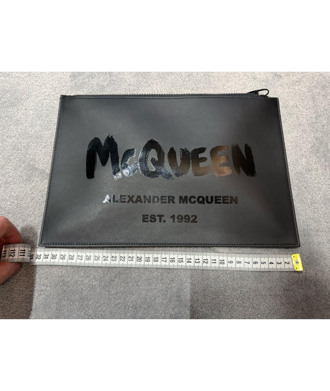 ALEXANDER MCQUEEN Черная кожаная папка для документов, фото 7