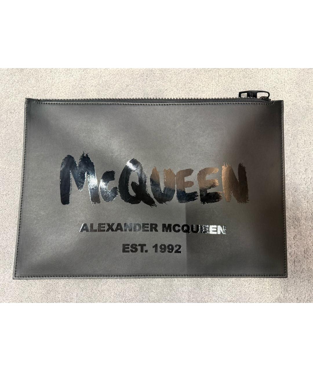 ALEXANDER MCQUEEN Черная кожаная папка для документов, фото 9