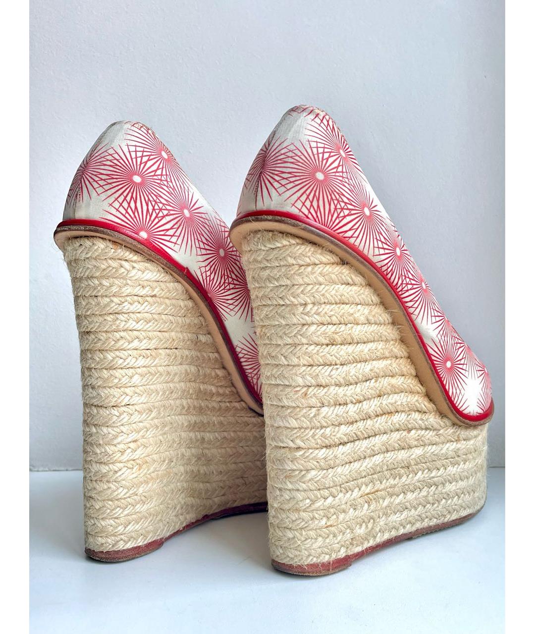 CHARLOTTE OLYMPIA Розовые текстильные туфли, фото 4