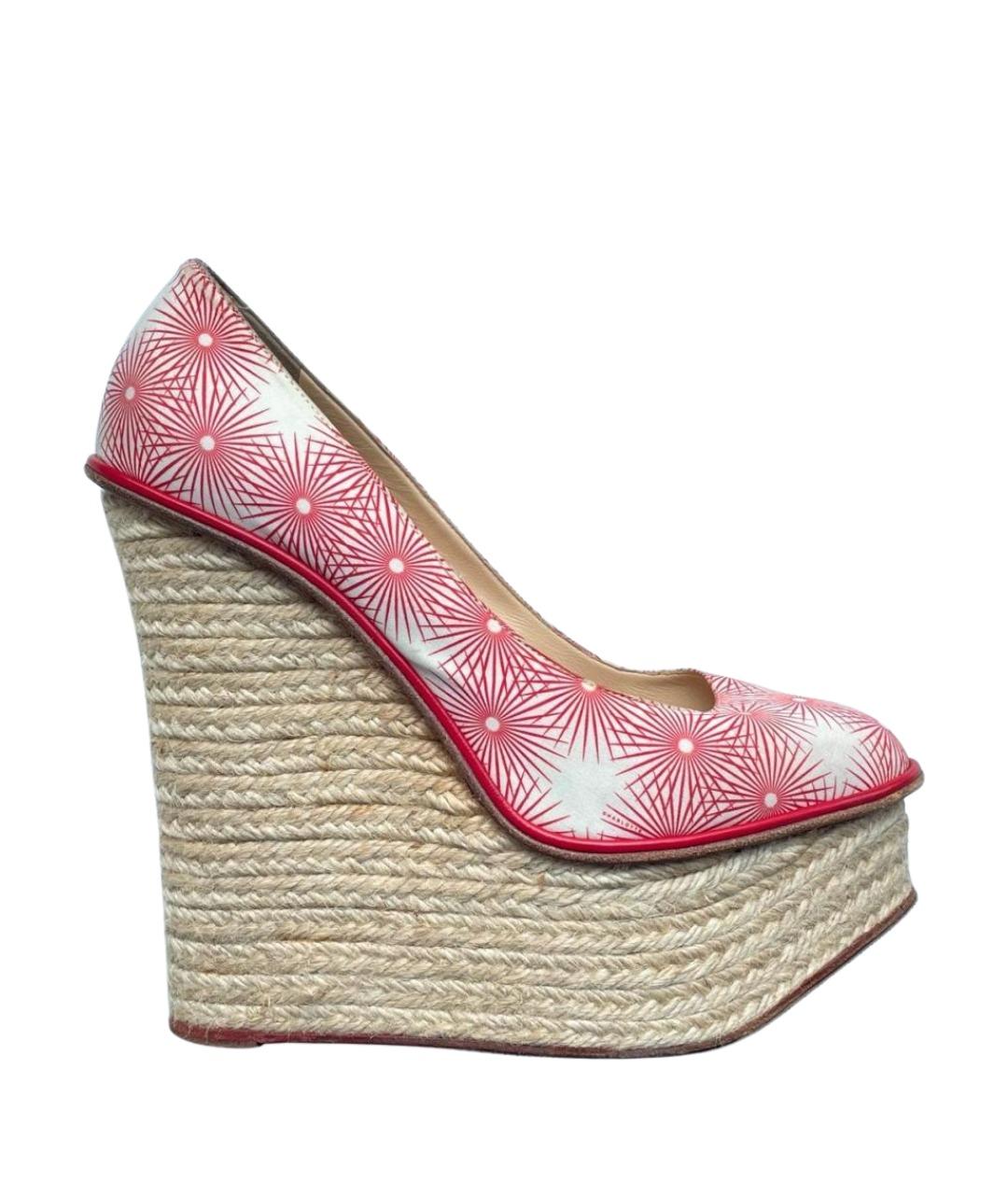 CHARLOTTE OLYMPIA Розовые текстильные туфли, фото 1