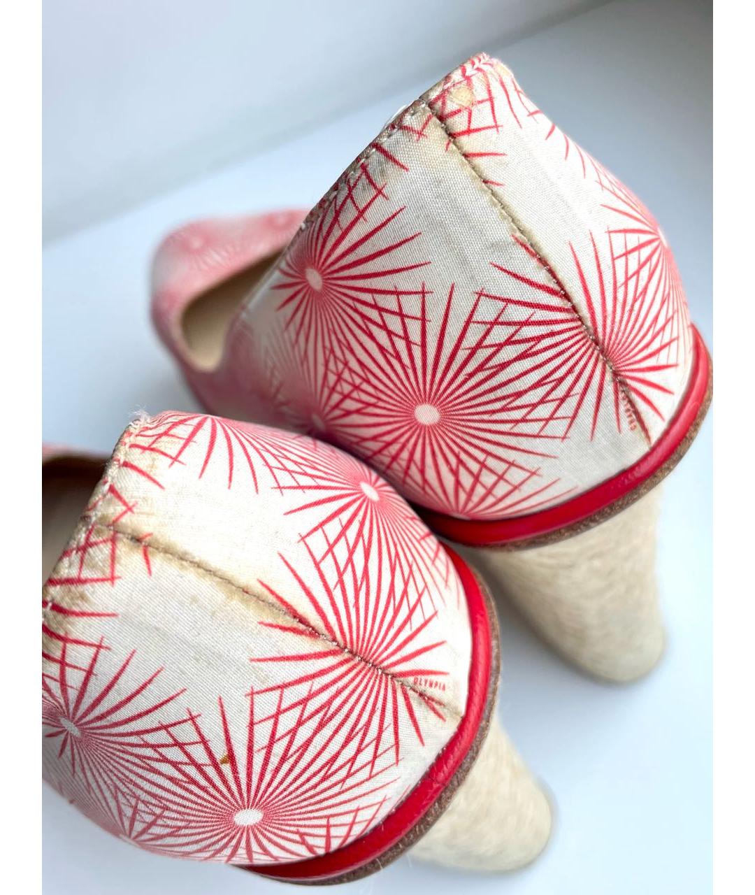 CHARLOTTE OLYMPIA Розовые текстильные туфли, фото 6