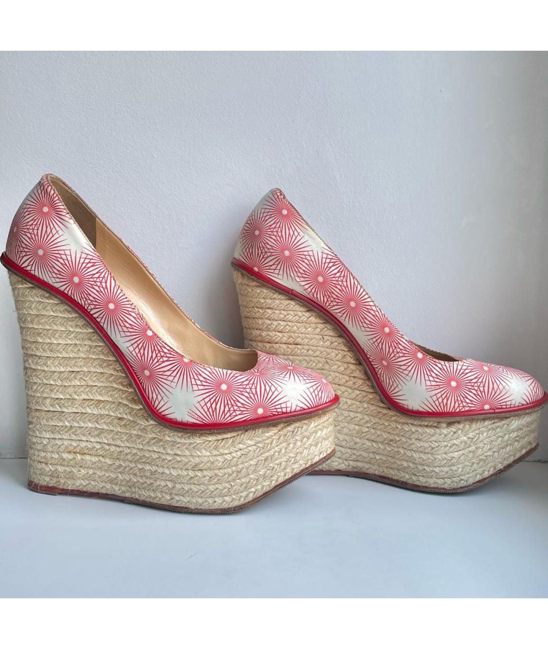 CHARLOTTE OLYMPIA Розовые текстильные туфли, фото 2