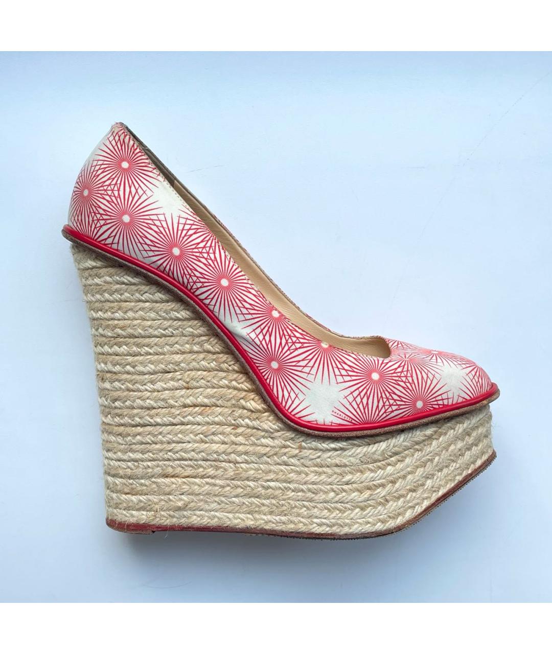 CHARLOTTE OLYMPIA Розовые текстильные туфли, фото 9