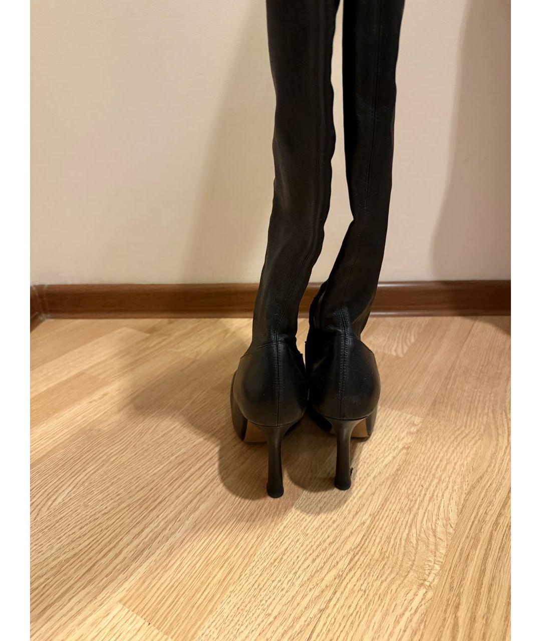BOTTEGA VENETA Черные кожаные сапоги, фото 4