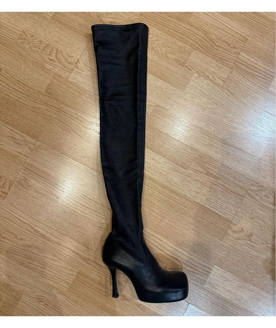 BOTTEGA VENETA Черные кожаные сапоги, фото 5