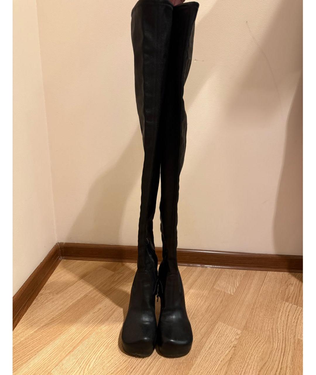 BOTTEGA VENETA Черные кожаные сапоги, фото 2