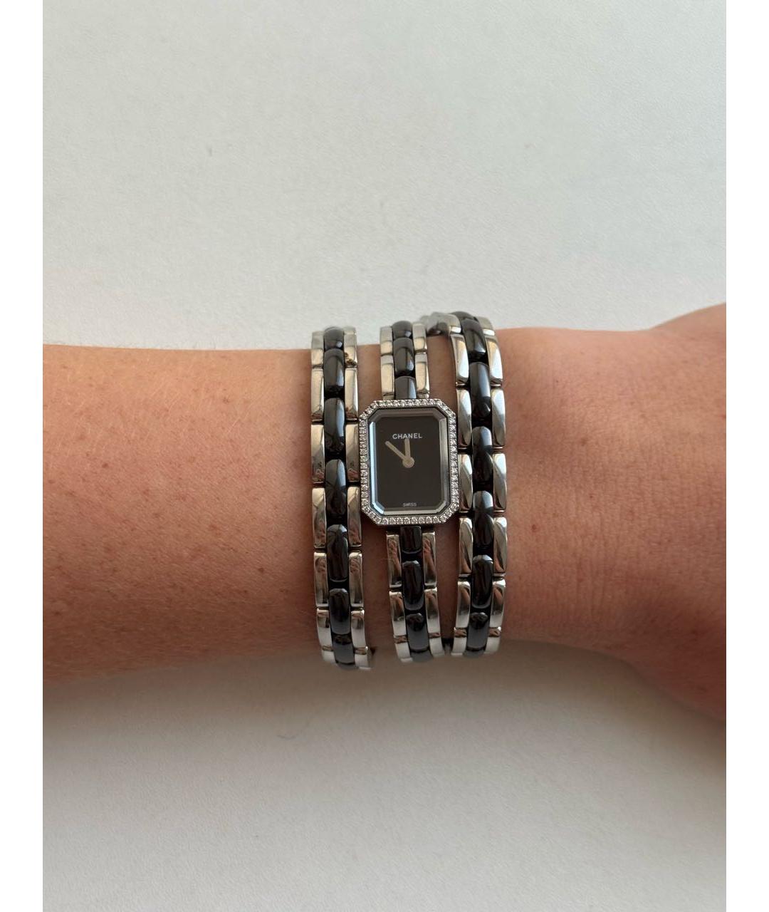 CHANEL Черные керамические часы, фото 5