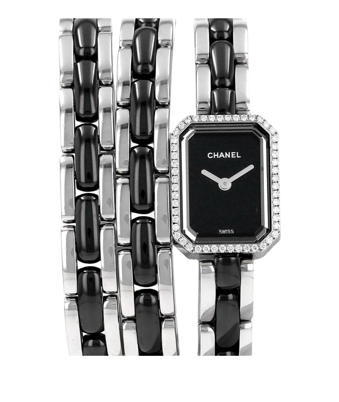 CHANEL Черные керамические часы, фото 1