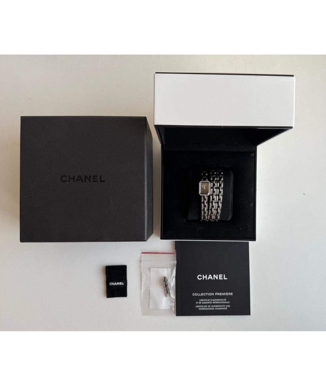 CHANEL Черные керамические часы, фото 4