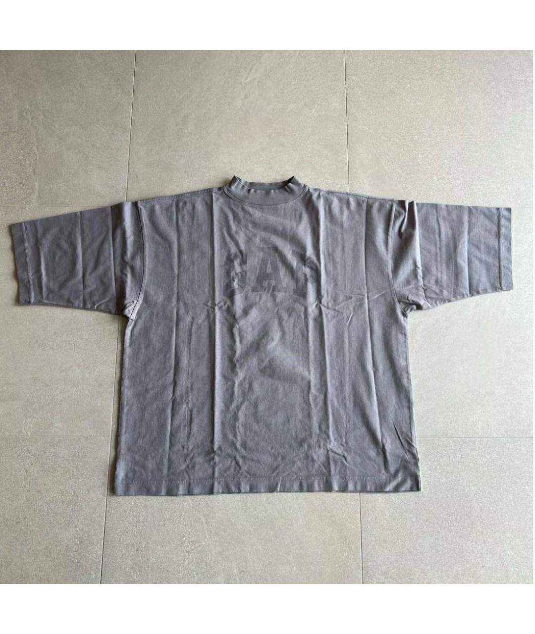 YEEZY Бежевая хлопковая футболка, фото 4