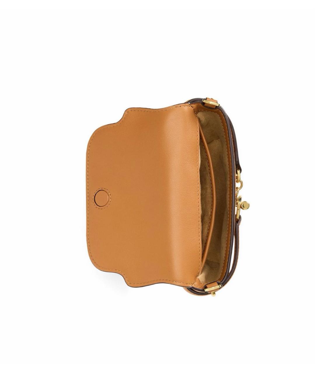 RALPH LAUREN Коричневая кожаная сумка через плечо, фото 7