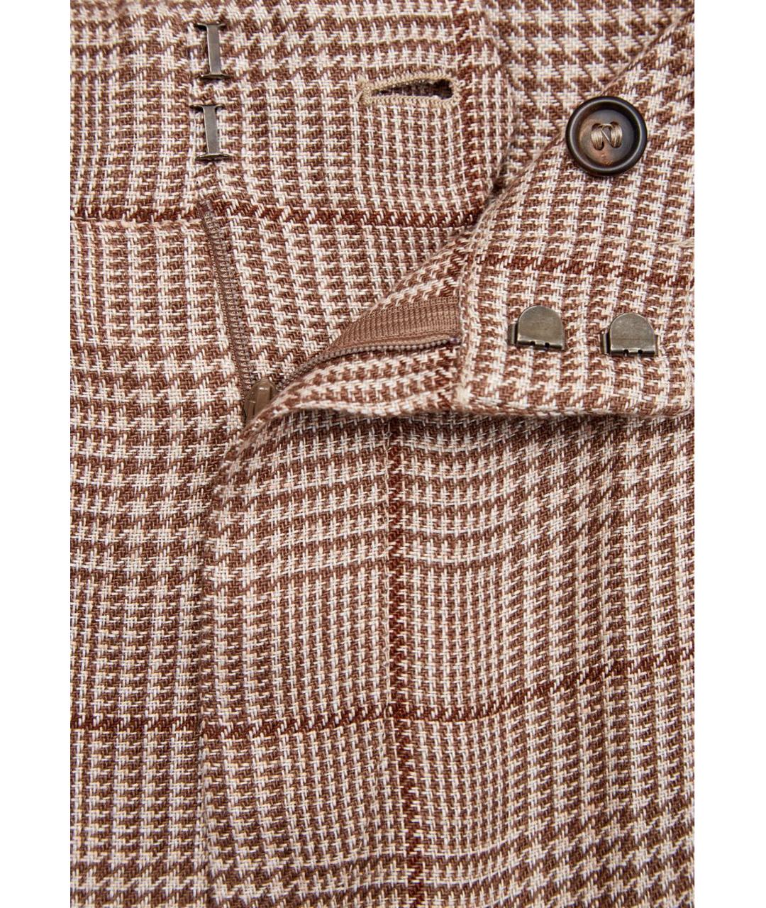 BRUNELLO CUCINELLI Бежевые прямые брюки, фото 4