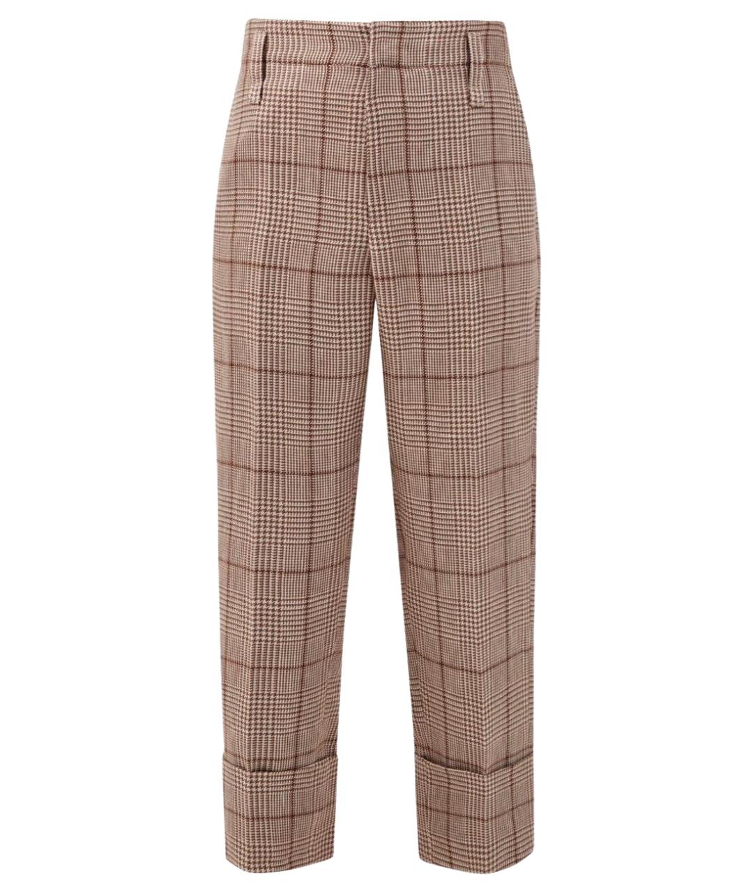 BRUNELLO CUCINELLI Бежевые прямые брюки, фото 1