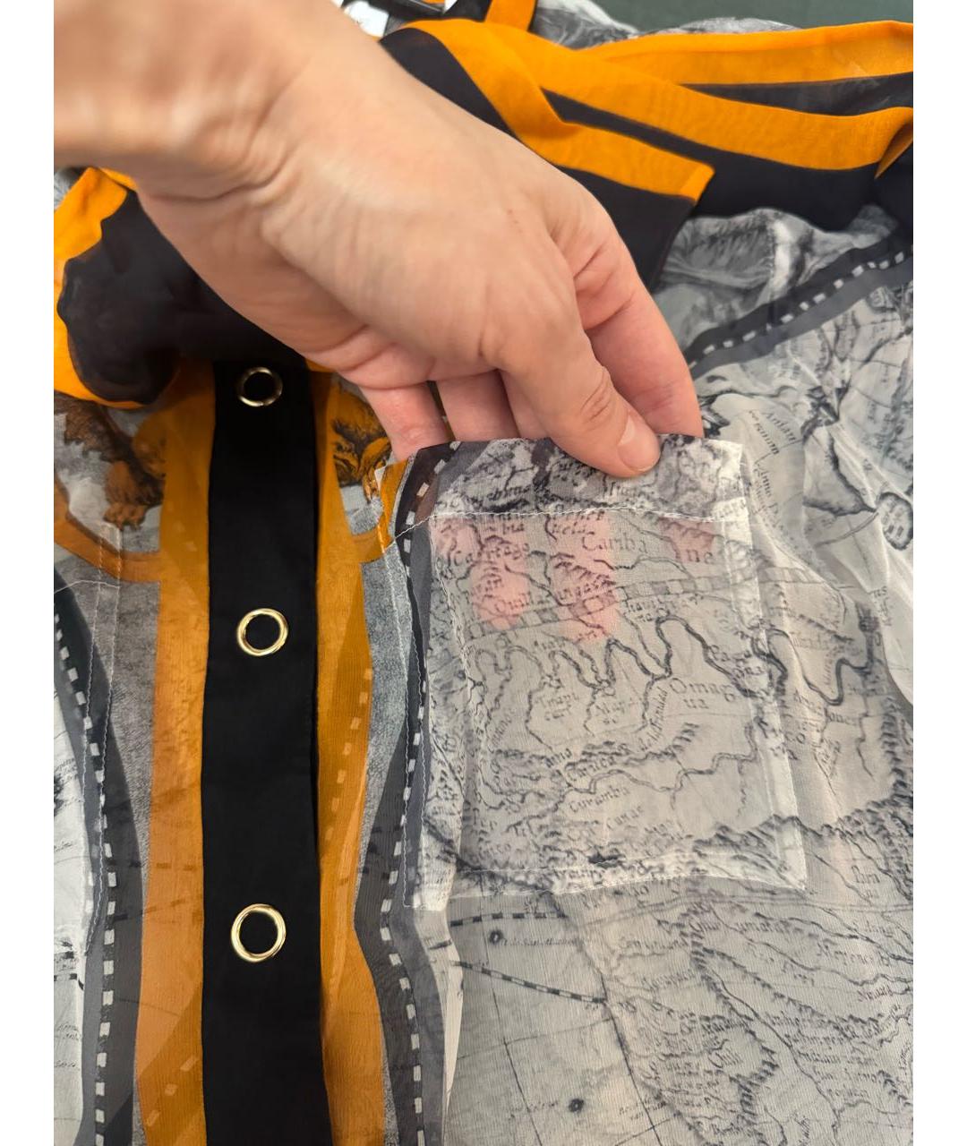 BURBERRY Мульти шелковая блузы, фото 4