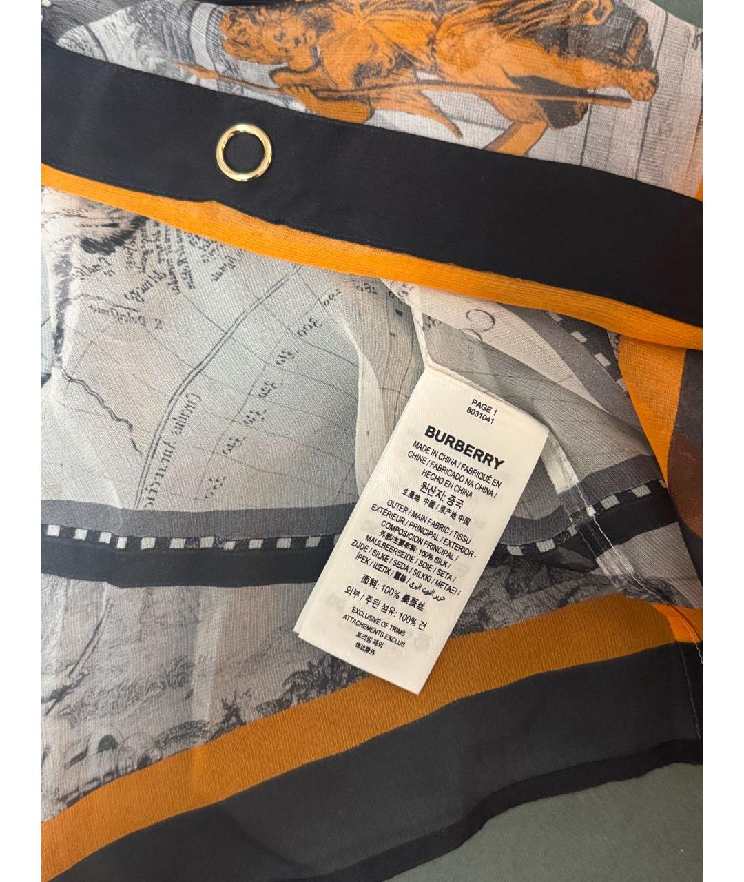 BURBERRY Мульти шелковая блузы, фото 6