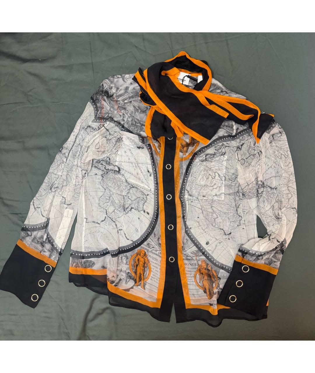 BURBERRY Мульти шелковая блузы, фото 2