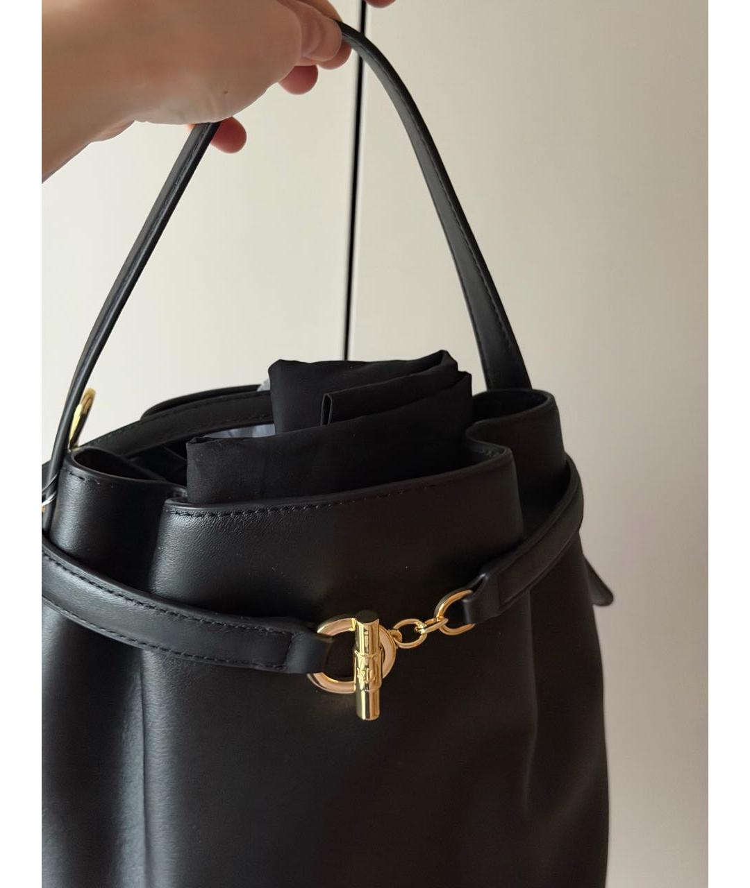 RALPH LAUREN Черная кожаная сумка через плечо, фото 4