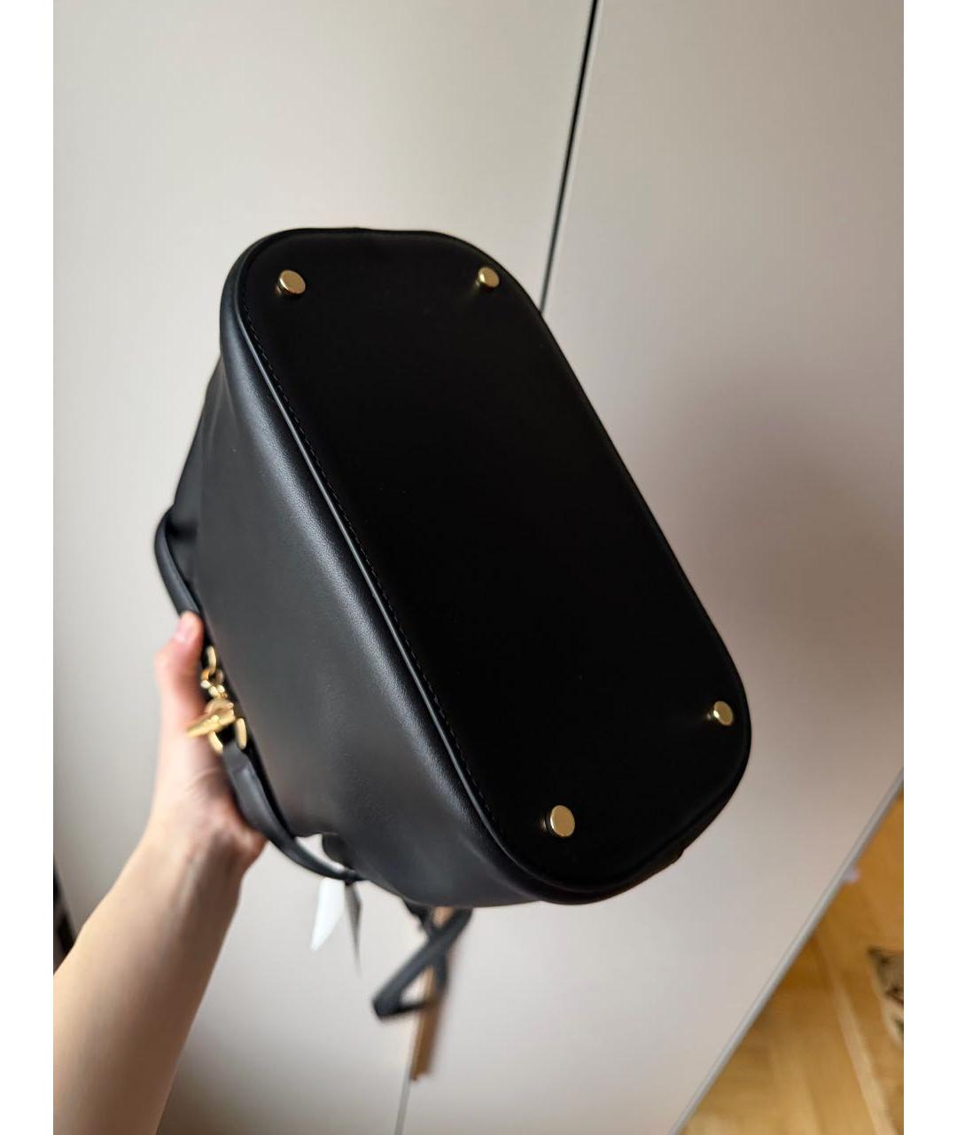 RALPH LAUREN Черная кожаная сумка через плечо, фото 7
