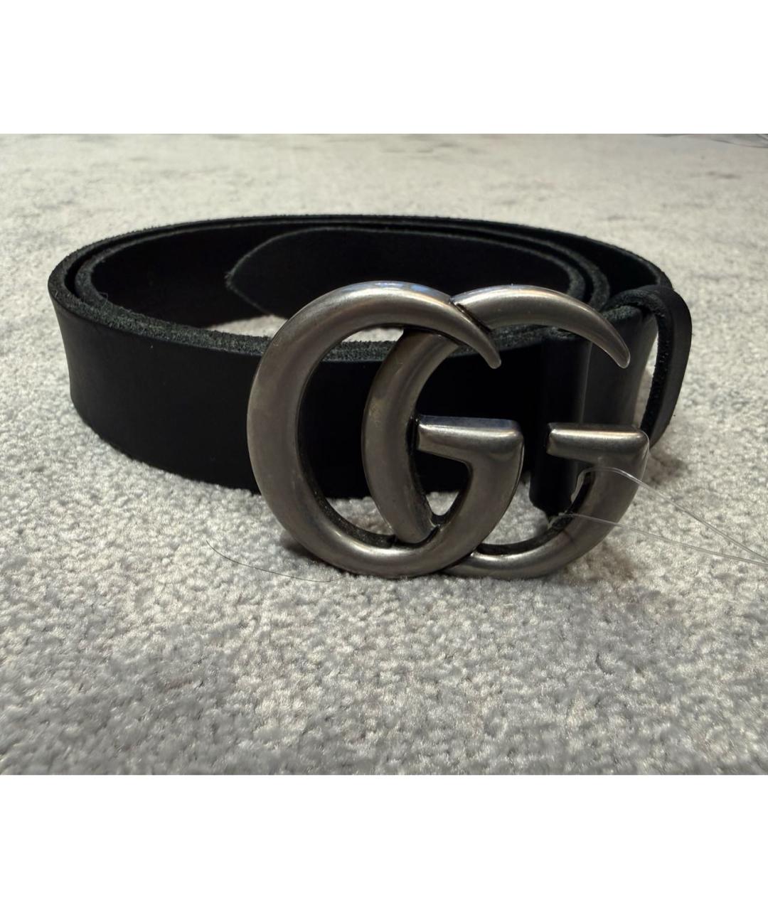 GUCCI Черный кожаный ремень, фото 5