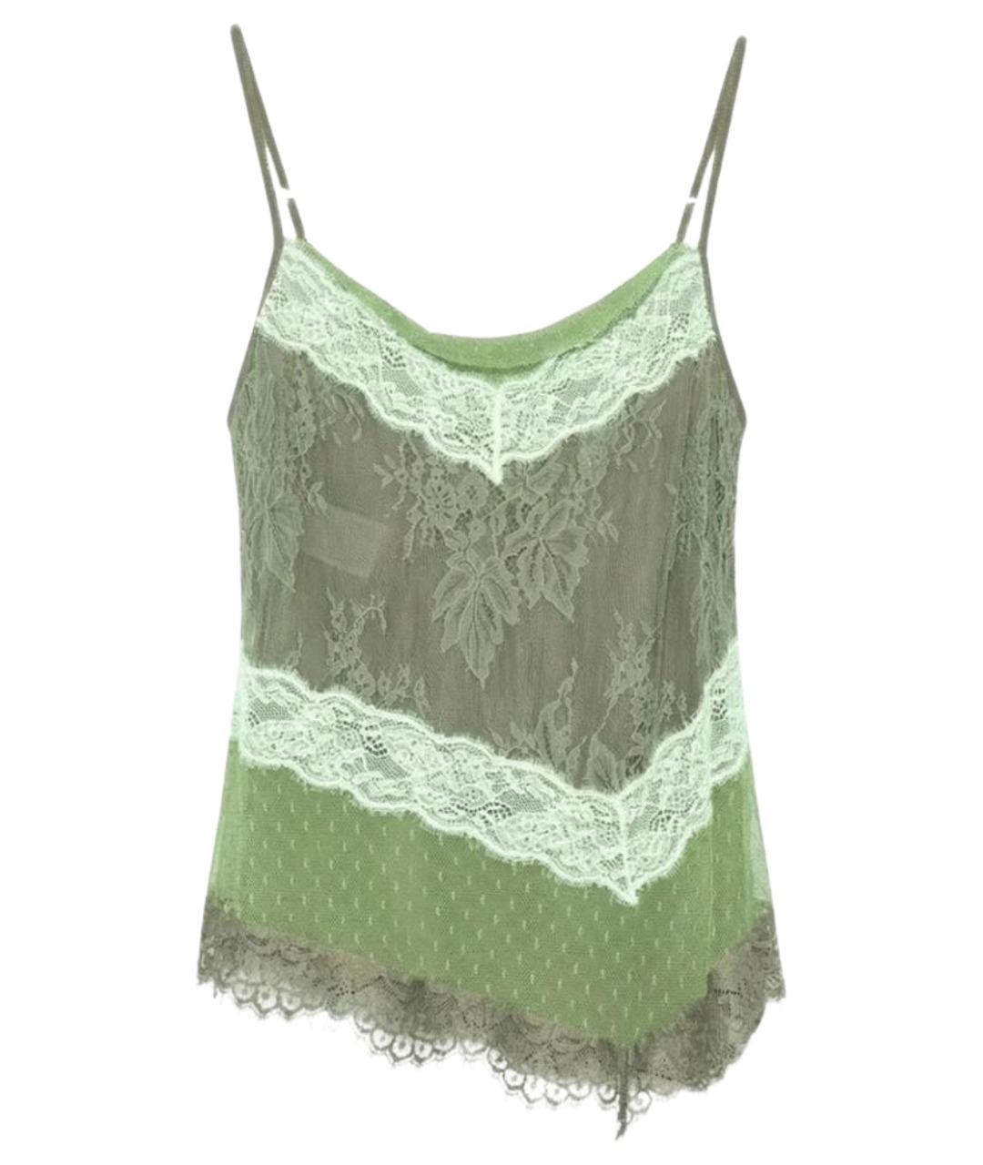 PINKO Зеленая полиамидовая майка, фото 1