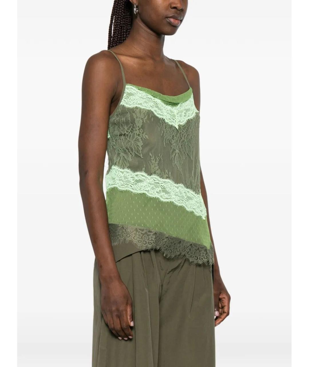 PINKO Зеленая полиамидовая майка, фото 4