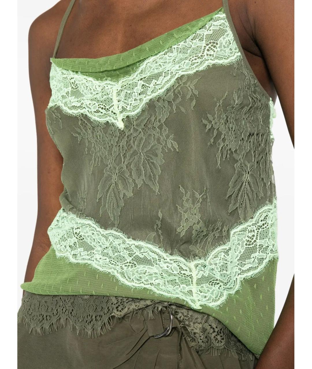 PINKO Зеленая полиамидовая майка, фото 3