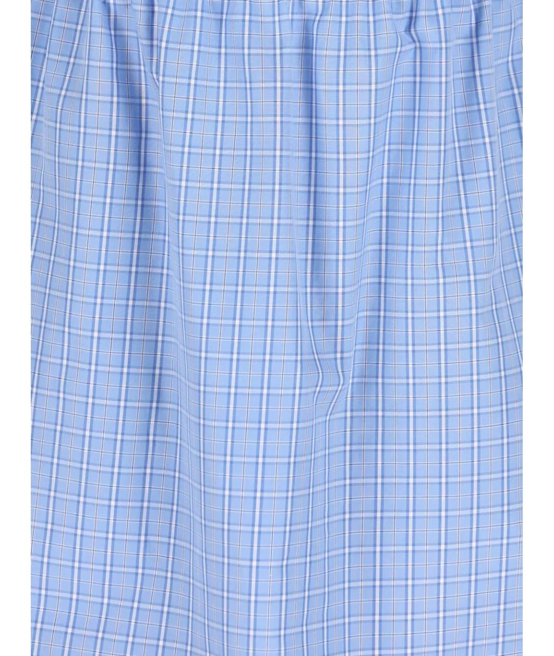 MIU MIU Голубое хлопковое повседневное платье, фото 3