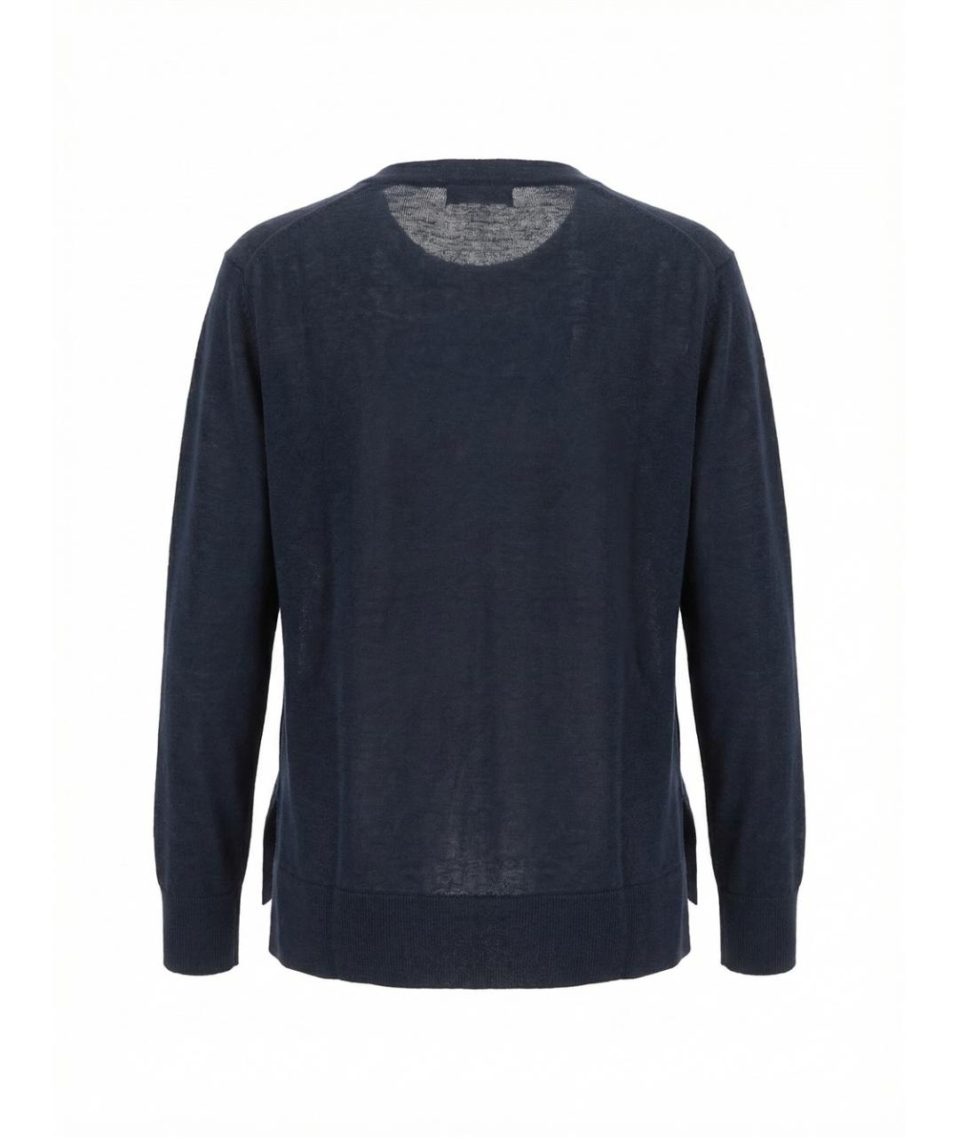 MAX MARA Синий льняной джемпер / свитер, фото 2