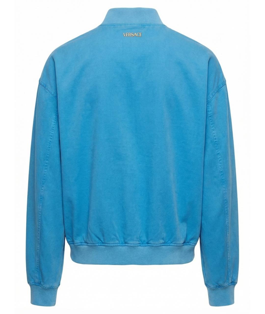 VERSACE Синий шелковый жакет/пиджак, фото 2