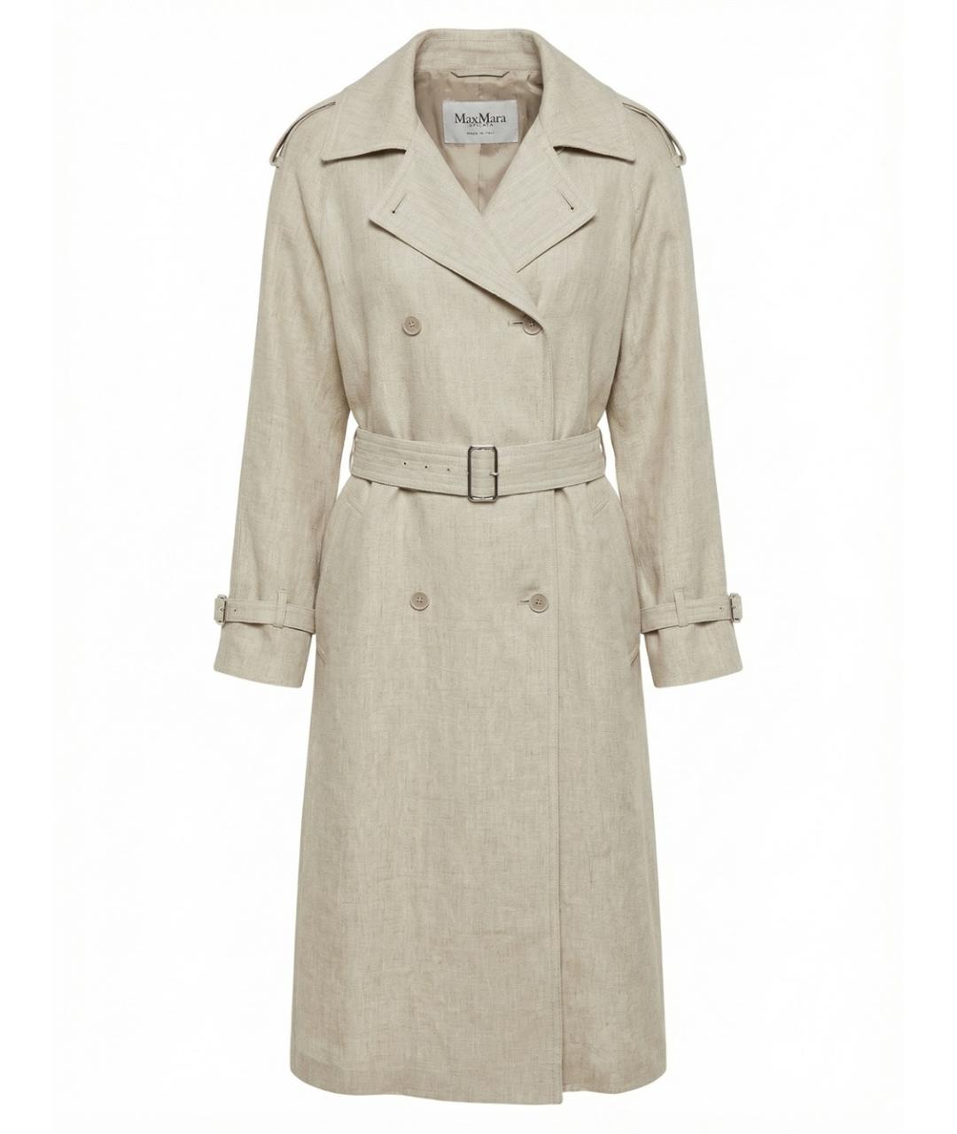 MAX MARA Льняной тренч/плащ, фото 1