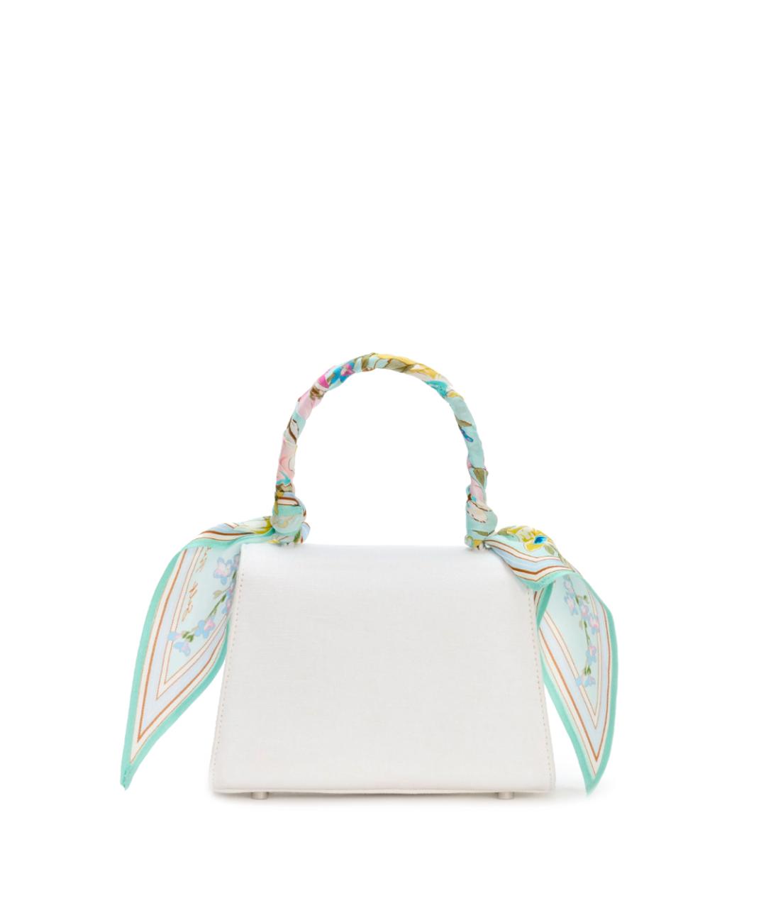 SELF-PORTRAIT Белая кожаная сумка с короткими ручками, фото 2