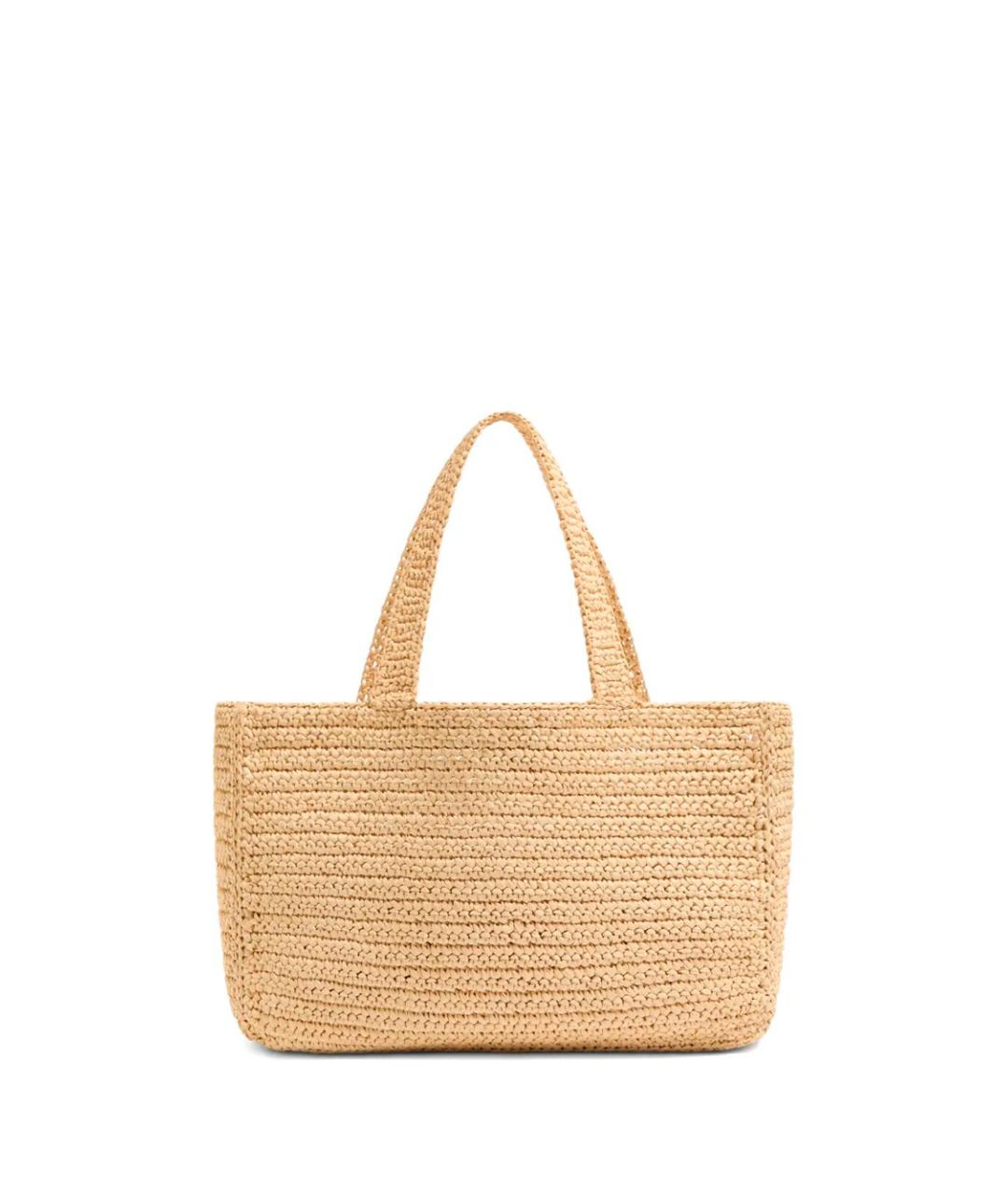 VALENTINO Бежевая пелетеная сумка тоут, фото 2