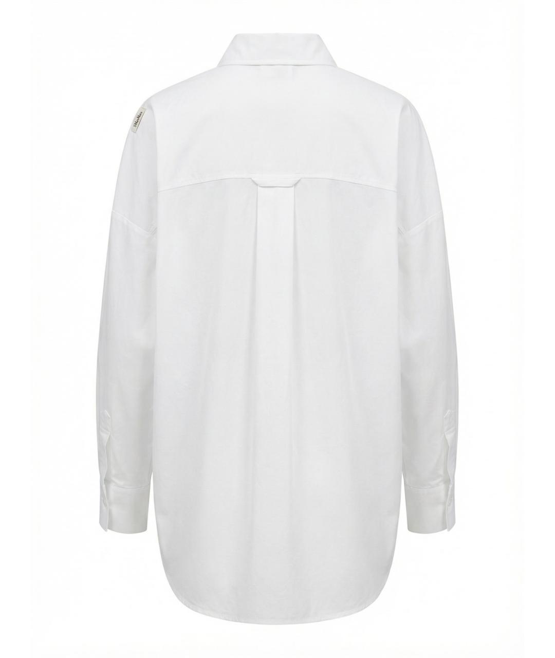 MAX MARA Белая хлопковая рубашка, фото 2