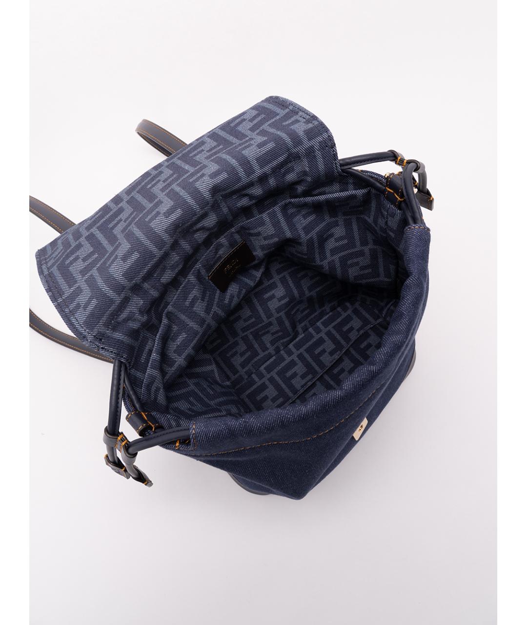 FENDI Синий тканевый рюкзак, фото 6